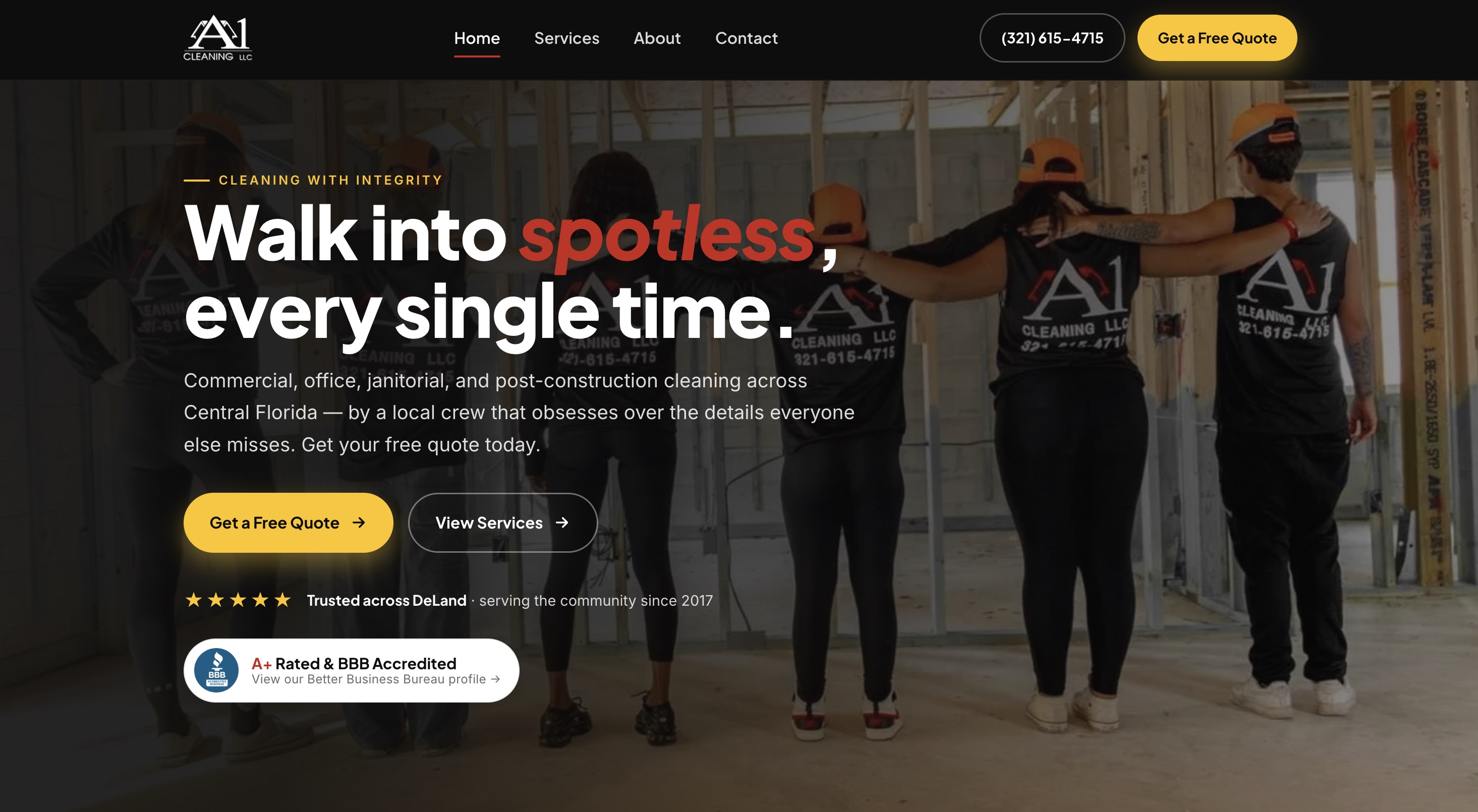 A1 Cleaning LLC website